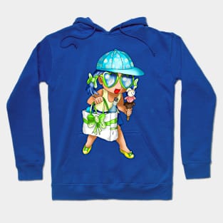 cute beach bum cartoon Hoodie